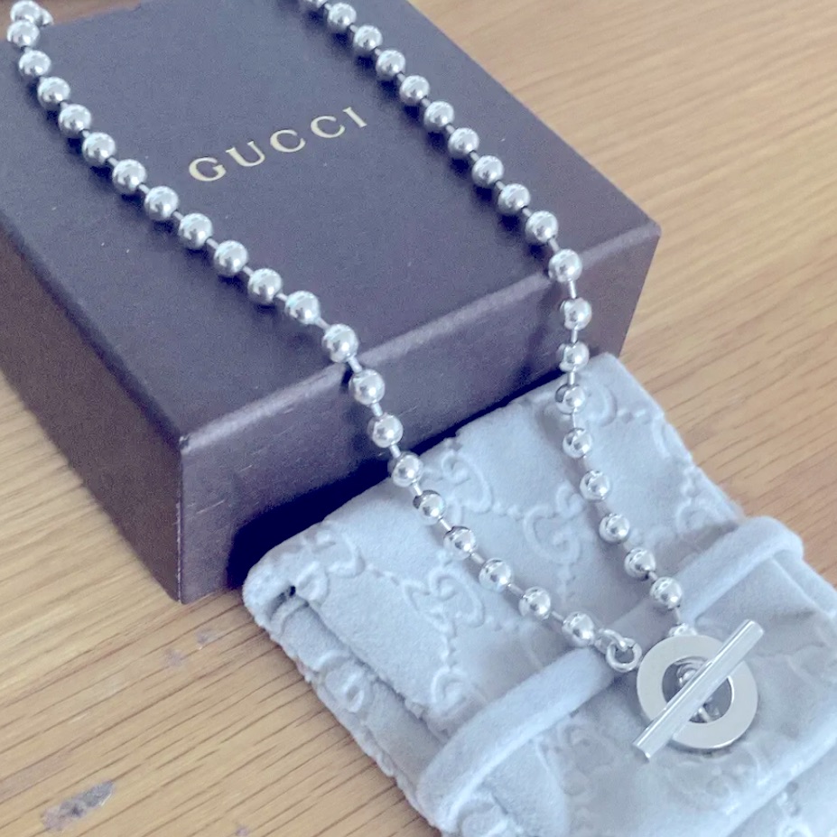 Gucci Toggle Luxury 925 Sterling Silver Necklace Rare